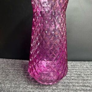 Radiant Fuchsia Diamond-Cut Vase